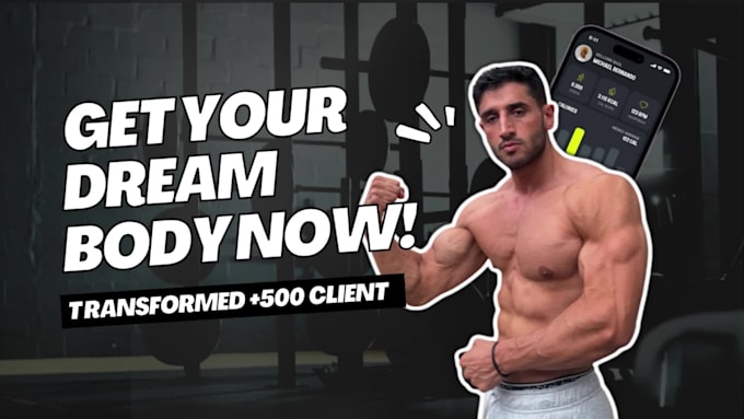 I will be your fitness coach and personal trainer customizing workout and meal plan