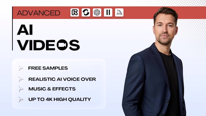 I will create stunning ai videos with voiceover