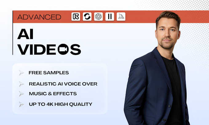 I will create stunning ai videos with voiceover
