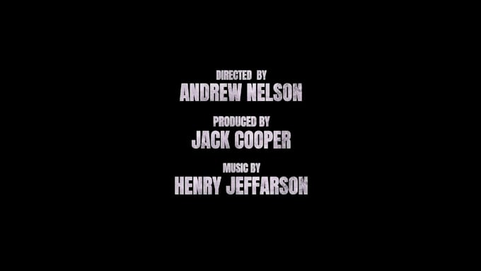 I will make credits and title cards