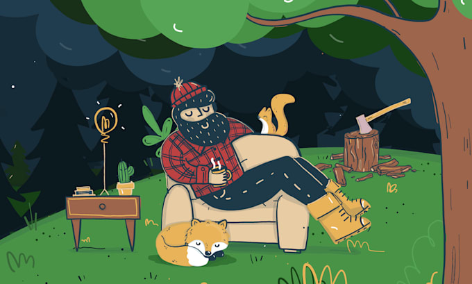 I will create unique vector illustration for websites and apps