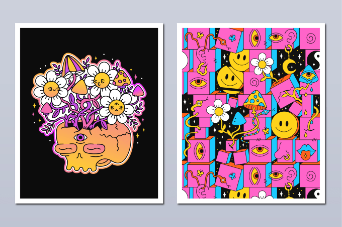I will create digital illustration in unique cartoon style