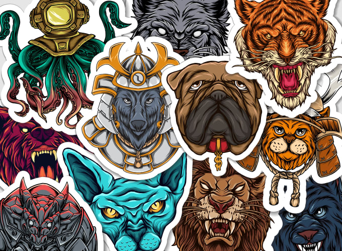 I will create custom logo, sticker, patch, mascot, t shirt design