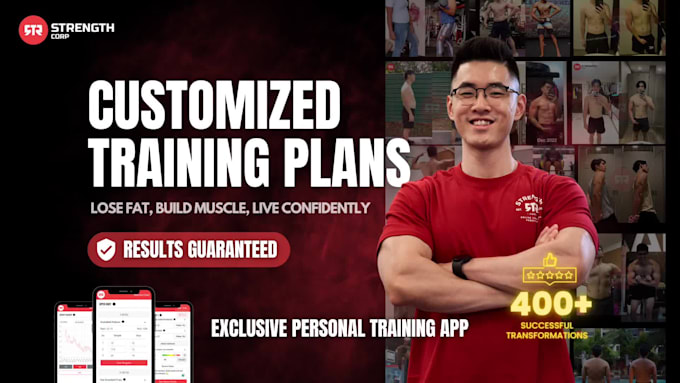 I will customize a fitness training workout program and meal plan for you