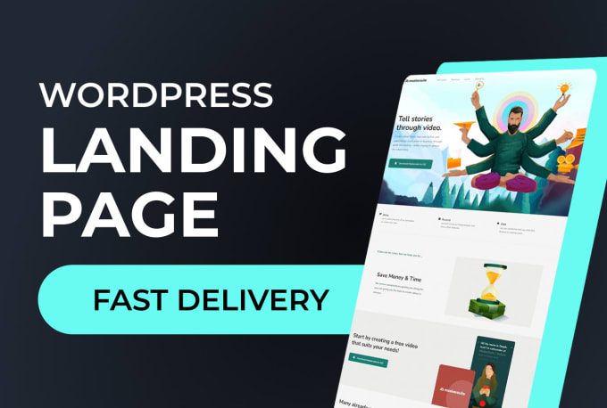 I will build wordpress landing page design or sales page design