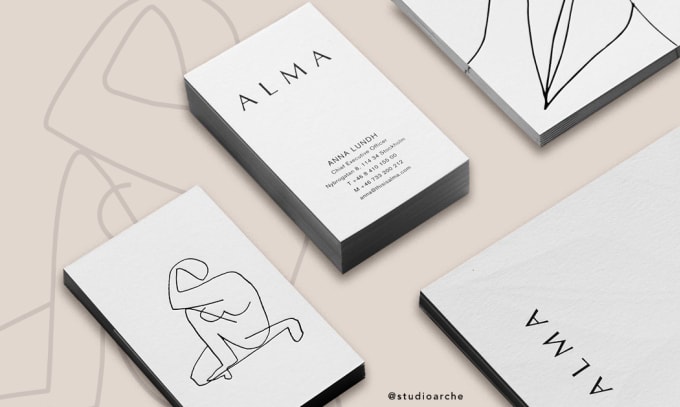 I will design minimal and elegant business cards