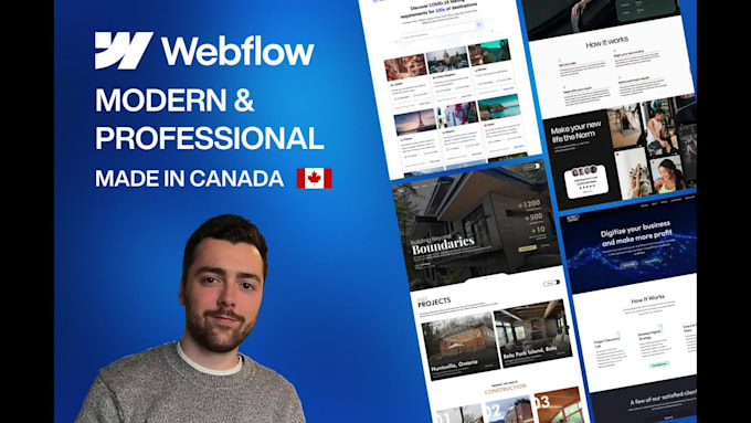 I will design and develop a modern responsive webflow website