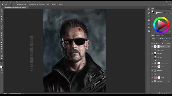 I will do digital illustration concept art and realistic portrait painting