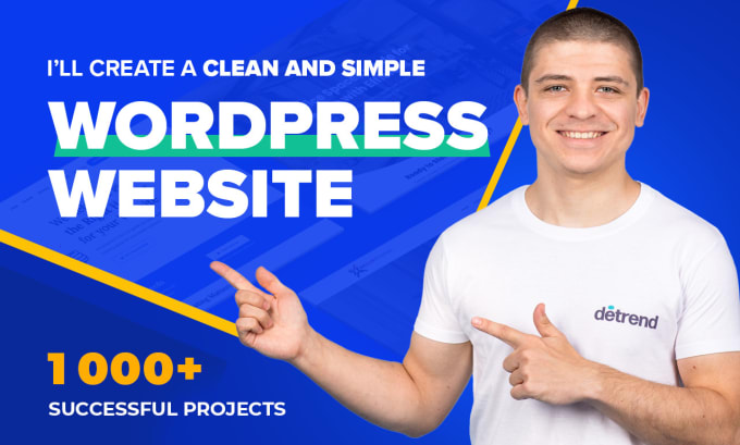 I will create a clean and modern wordpress website