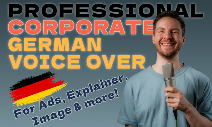 I will record a professional, corporate german voice over