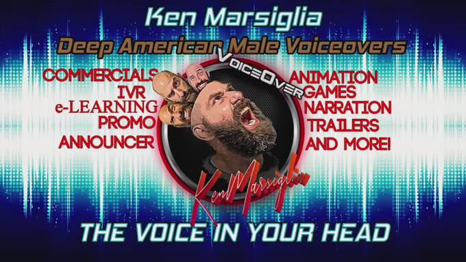 I will record an american male voice over