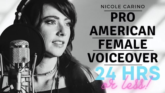 I will record a female american voiceover fast in 24 hours