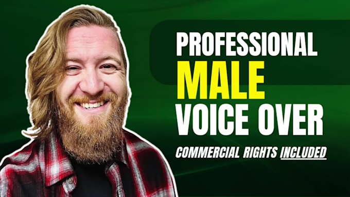 I will record a deep, warm professional male voice over