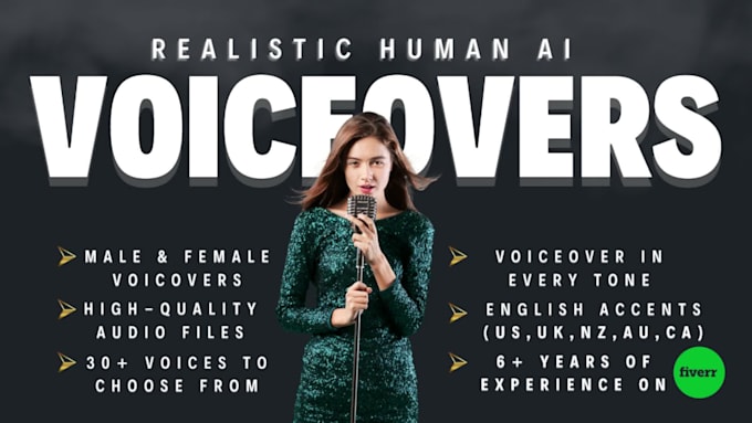 I will create realistic ai voiceovers with eleven labs