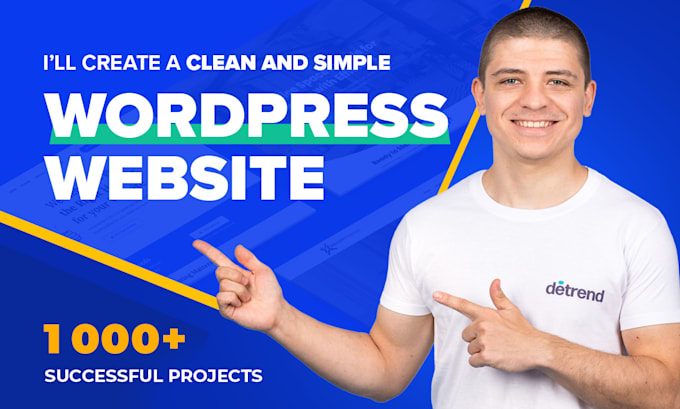 I will create a clean and modern wordpress website